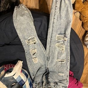 light wash ripped jeans